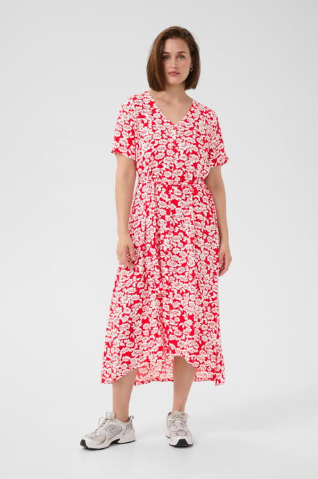 Kleid KAbeathe A-shape white red - Image 1