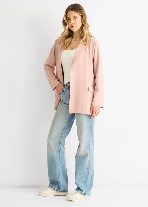 Blush Taillierter Blazer in Übergröße - Image 3