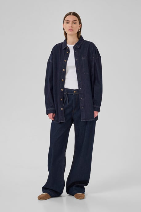 Langarm-Hemd MaloMW Box fit dark blue - Image 1