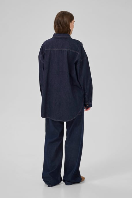 Langarm-Hemd MaloMW Box fit dark blue - Image 2