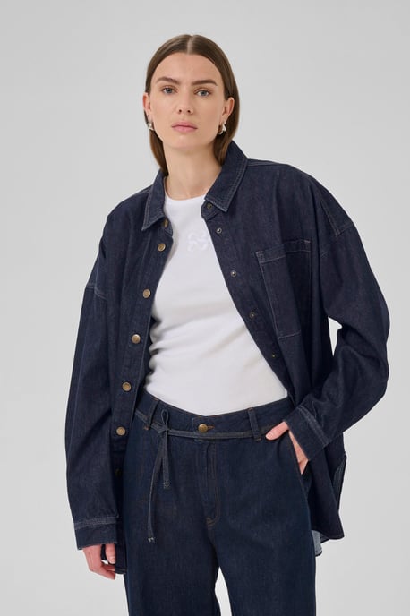 Langarm-Hemd MaloMW Box fit dark blue - Image 3