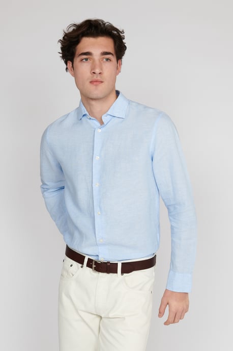 Langarm - Hemd MAmarc Gerade Passform blue - Image 3
