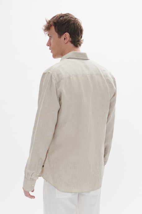 Langarm - Hemd MAmarc Gerade Passform beige - Image 2