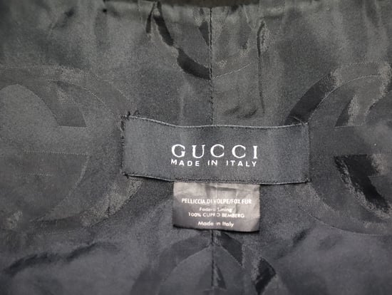 Gucci-Schal aus schwarzem Fuchspelz - Image 6