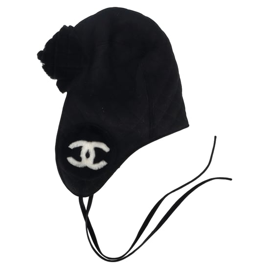 Chanel Stepphut aus schwarzem Lammleder-Schaffell - Image 2