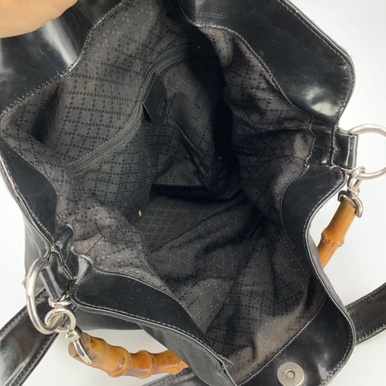 Gucci Vintage Stoff Hobos Bambus - Image 4