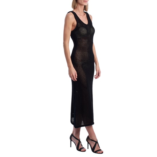 KWDR00165 Langes Häkelkleid mit durchbrochener Stickerei für Damen - Image 3