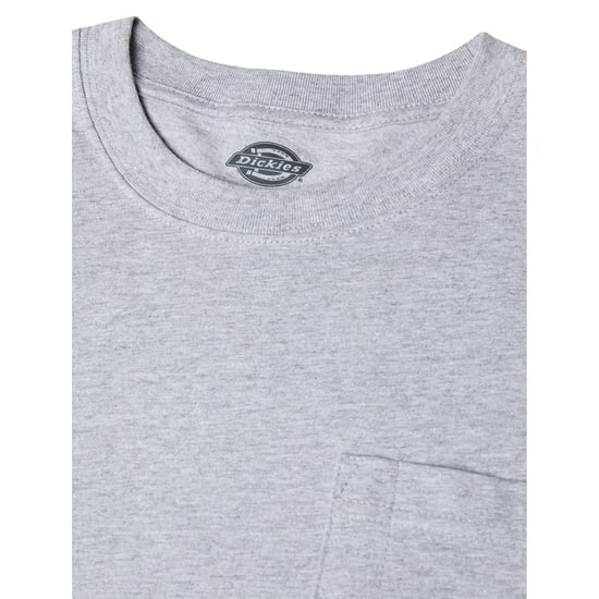 Dickies Pocket Tee Langarm Baumwoll Herren Grau T-Shirt - Image 4