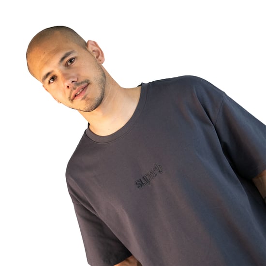 Superb Oversize Kurzarm-T-Shirt für Herren, Modell 3900 - Grau - Image 3