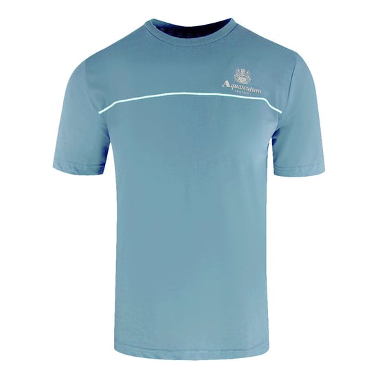 Aquascutum Active Piping Design Avioblaues T-shirt - Image 1