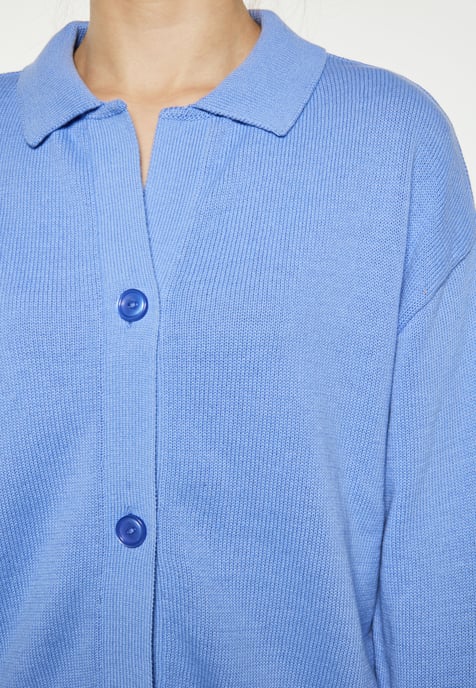 Mymo Strickjacke Frauen blau - Image 3