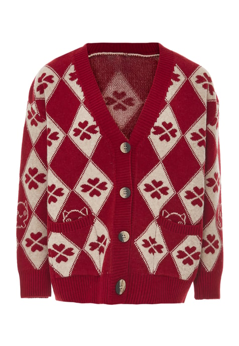 Mymo Strickjacke Frauen verrottetes Wollweiß - Image 1