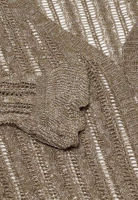Dreimaster Strickjacke Frauen Taupe - Image 3