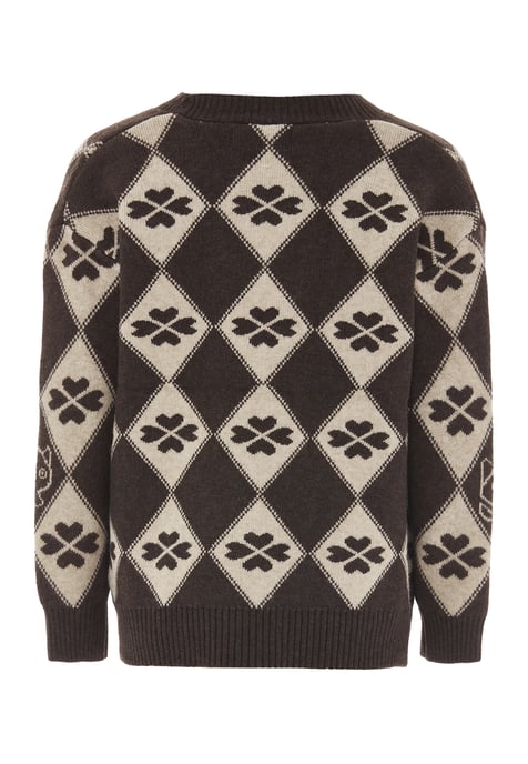 Mymo Strickjacke Frauen taupe/wollweiß - Image 2