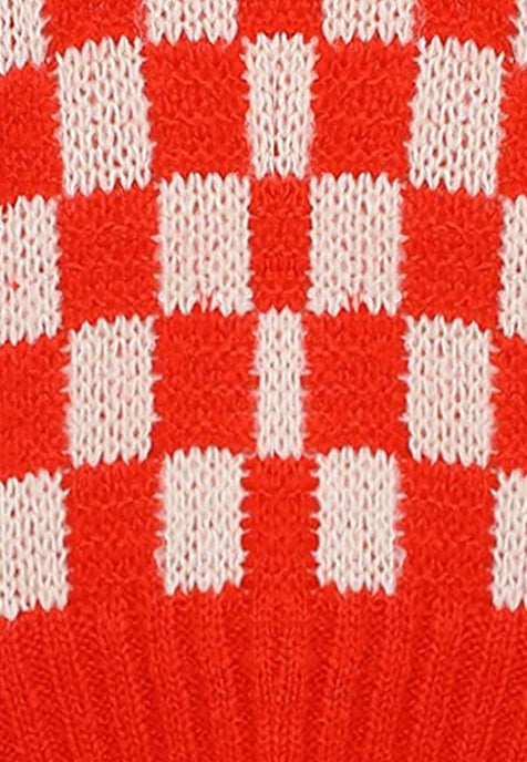 Mymo Pullover Frauen WEISS ROT KARIERT - Image 3
