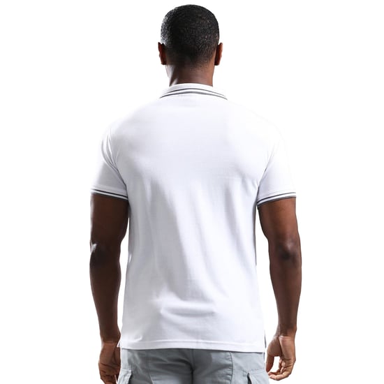 One True Saxon Dexon Herren Weißes Poloshirt - Image 2