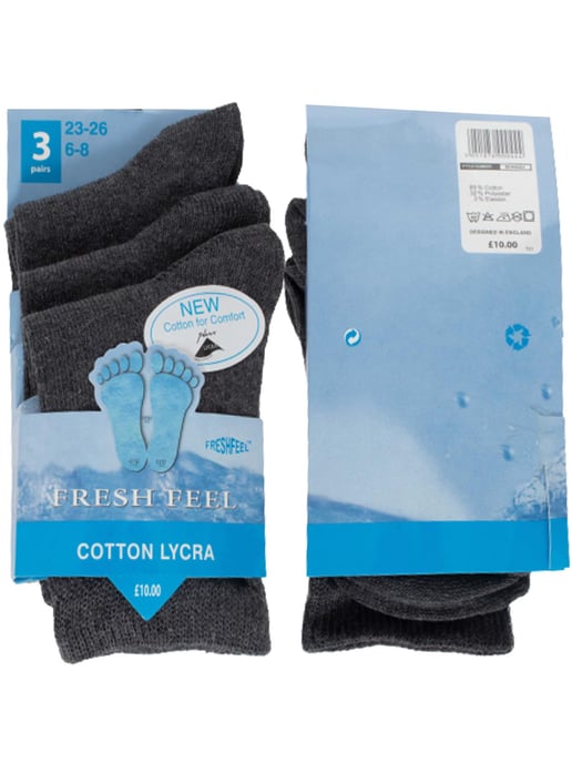 12er-Pack Kinder Socken Grau Schule - Image 5