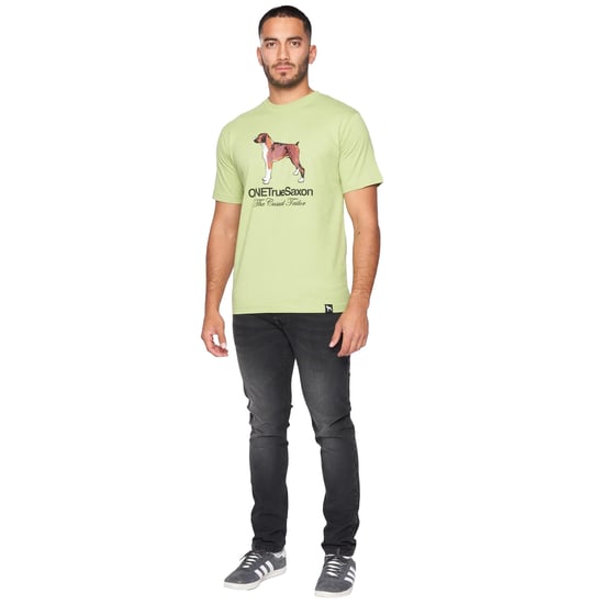 One True Saxon Dawg Herren Grün T-Shirt - Image 1