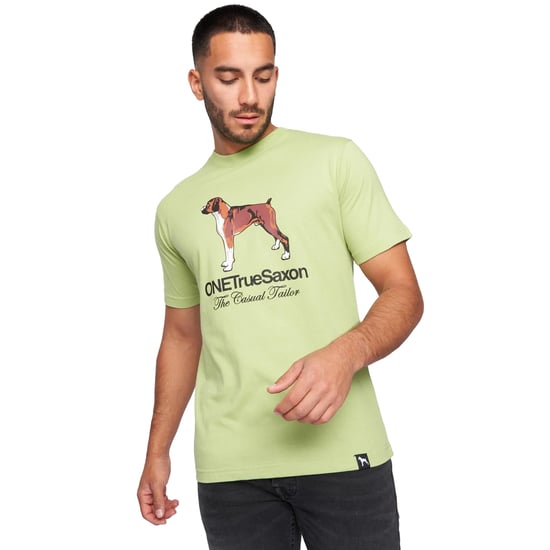 One True Saxon Dawg Herren Grün T-Shirt - Image 2