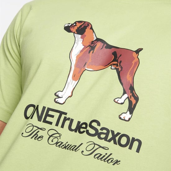 One True Saxon Dawg Herren Grün T-Shirt - Image 3