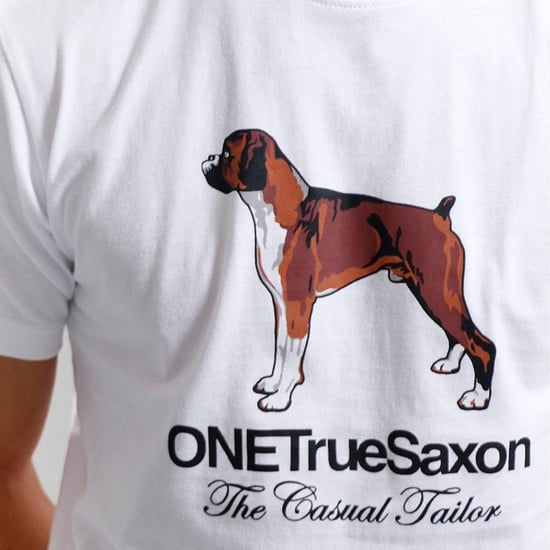 One True Saxon Dawg Herren Weißes T-Shirt - Image 3