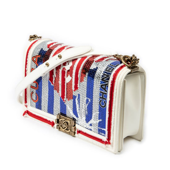 Paris-Cuba Multicolor Sequin Medium Boy Bag Umhängetasche - Image 2