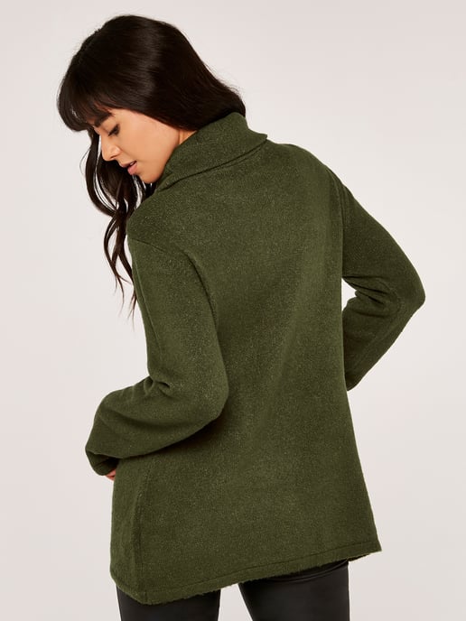Apricot Rollkragen Wickelpullover - Image 2