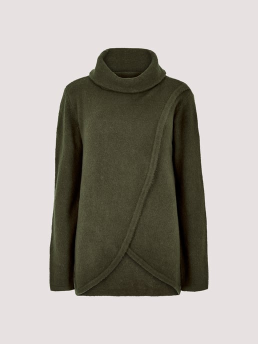 Apricot Rollkragen Wickelpullover - Image 5
