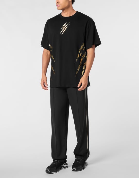 Cotton Round Neck T-Shirt Body Lines - Image 5