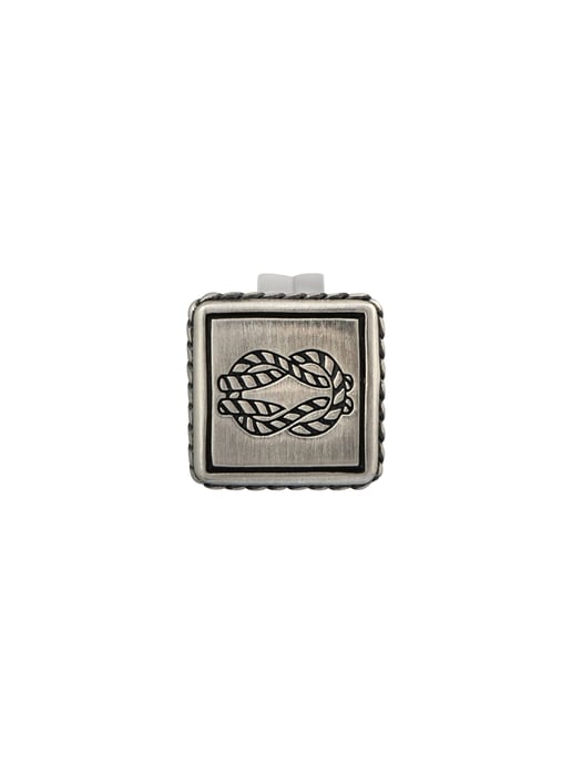 cai Single Ohrstecker 925/-Sterling Silber matt oxodiert Sailor Wappen Tau - Image 2