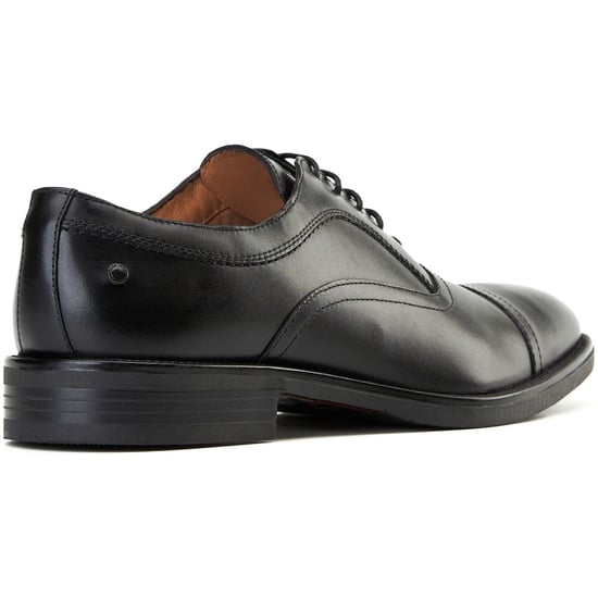 Base London Revers-Leder Herren Schwarz Oxford Schuhe - Image 2