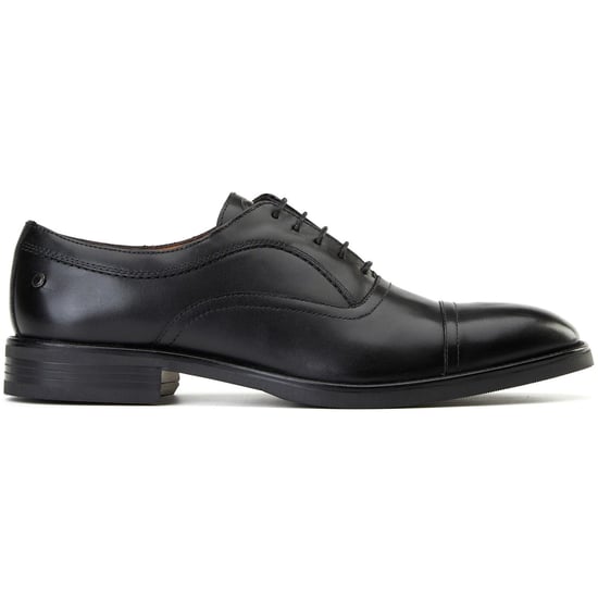 Base London Revers-Leder Herren Schwarz Oxford Schuhe - Image 5