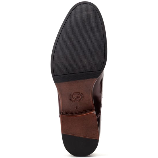Base London Franklin Leder Herren Bordo Oxford Schuhe - Image 3