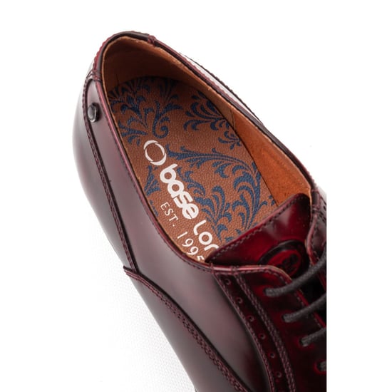 Base London Franklin Leder Herren Bordo Oxford Schuhe - Image 6