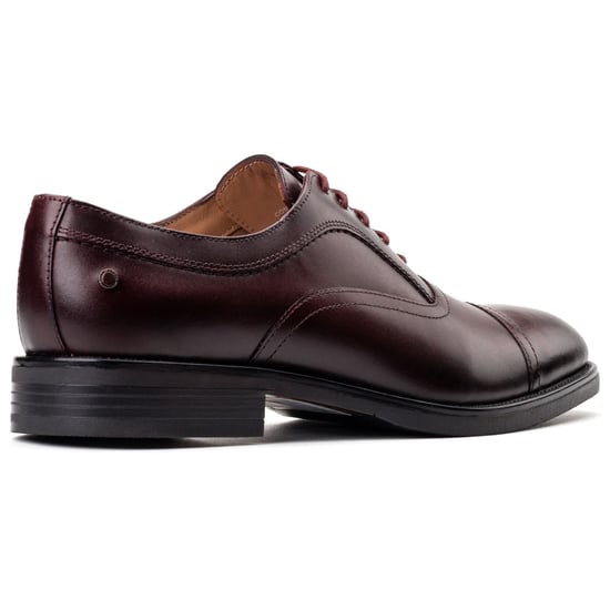 Base London Revers Leder Herren Bordo Oxford Schuhe - Image 2