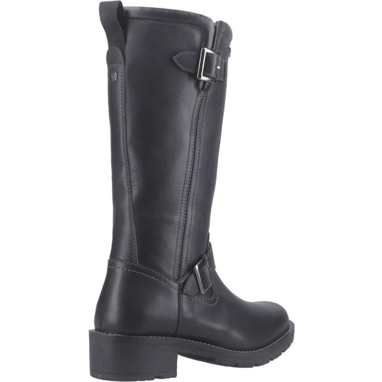 Hunter Skye Hohe Stiefel Leder Damen Schwarze Stiefel - Image 2