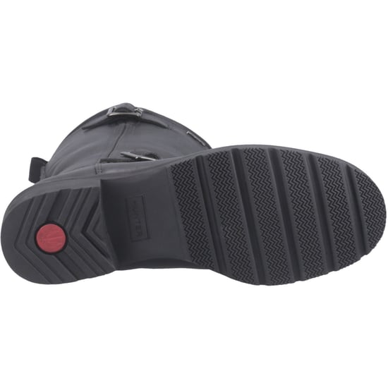 Hunter Skye Hohe Stiefel Leder Damen Schwarze Stiefel - Image 3