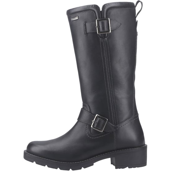 Hunter Skye Hohe Stiefel Leder Damen Schwarze Stiefel - Image 5