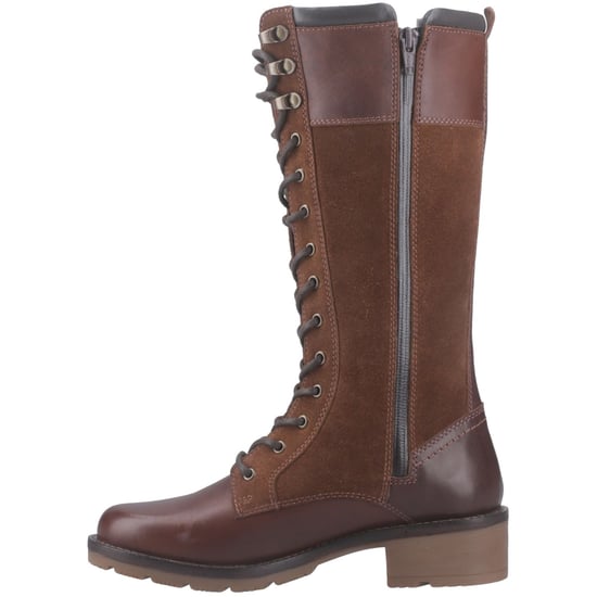 Hunter Skye Hohe Lederstiefel Damen Braune Stiefel - Image 4