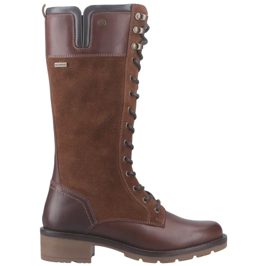 Hunter Skye Hohe Lederstiefel Damen Braune Stiefel - Image 5