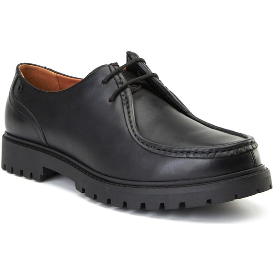 Base London Carbon Leder Herren Schwarz Mokassin Schuhe - Image 1