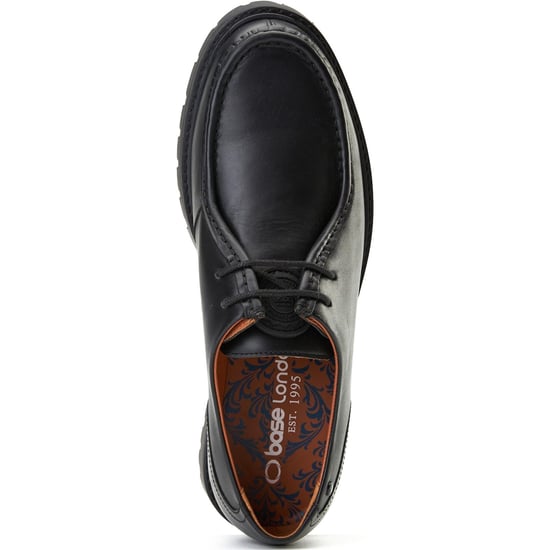 Base London Carbon Leder Herren Schwarz Mokassin Schuhe - Image 4