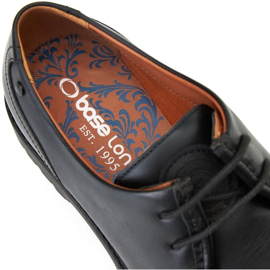 Base London Carbon Leder Herren Schwarz Mokassin Schuhe - Image 6