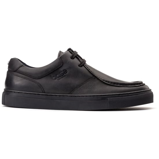 Base London Dalston Leder Herren Schwarz Mokassin Schuhe - Image 5