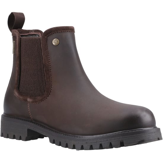 Hunter Canna Dealer Boot Damen Chelsea Stiefel Aus Braunem Leder - Image 1