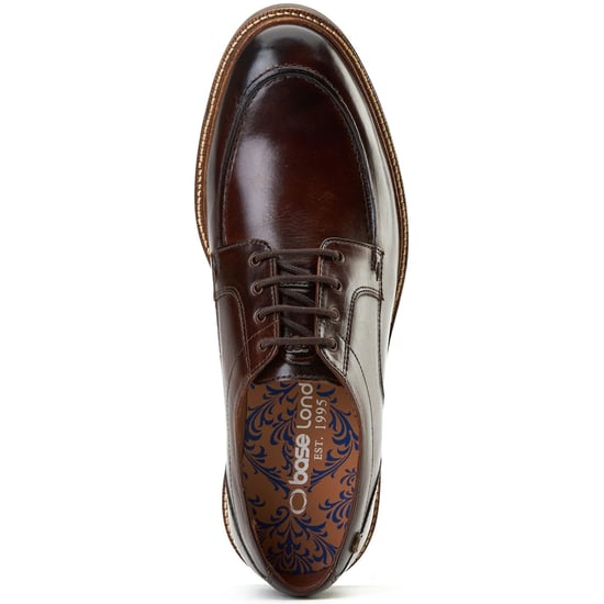 Base London Surrey Leder Herren Schnürschuhe Burnt Brown - Image 4