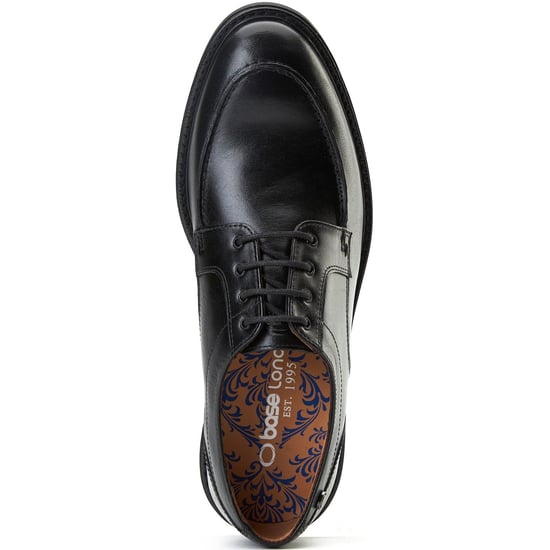 Base London Surrey Leder Herren Schwarz Brogues Schuhe - Image 4