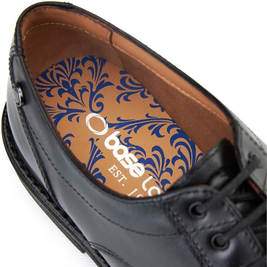 Base London Surrey Leder Herren Schwarz Brogues Schuhe - Image 6