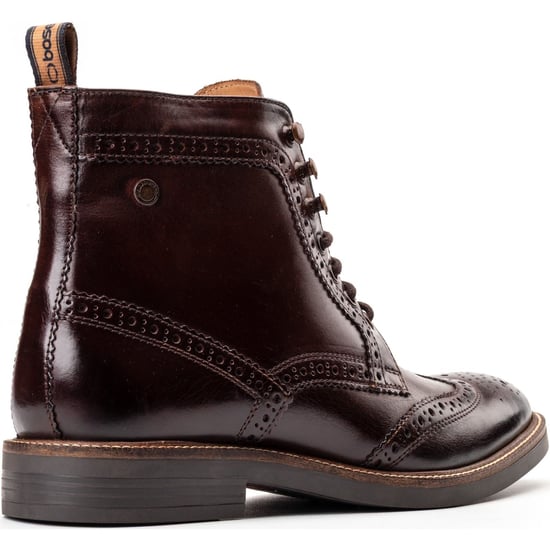 Base London Bristol Lederschuhe Für Männer In Verbranntem Braun Mit Brogue Muster - Image 2