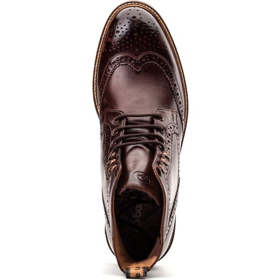 Base London Bristol Lederschuhe Für Männer In Verbranntem Braun Mit Brogue Muster - Image 4